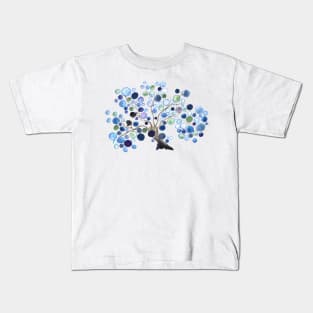 Blue Lagoon Love Birds Tree Kids T-Shirt